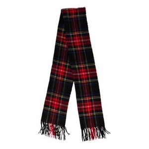 Givenchy Authentic Plaid Red Black White Scarf